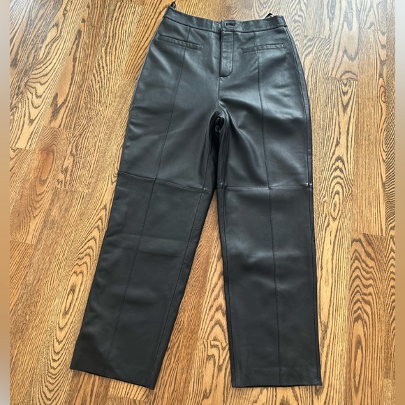 TED BAKER Genuine Leather Pants NEW WITHOUT TAGS SIZE 2 - Picture 2 of 15